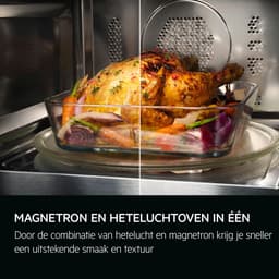 AEG OS5CM34MB 5000 serie Inbouwmagnetron - 34 liter - Hete lucht en grillfunctie - Mat zwart — thumbnail 4