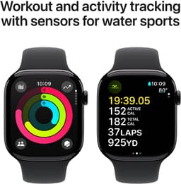 Apple Watch Series 10 - Wifi - 46mm - Zwarte Aluminium Case met Zwart Sportbandje - S/M — thumbnail 7