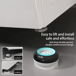 IBBO Shop - 4 stuks trillingsdempers voor wasmachine - wasmachine dempers - wasmachine mat - wasmachines anti-trillingsmat - Wasmachine Verhoger - antislipmat voor wasmachines en drogers - Nieuwe model — thumbnail 2