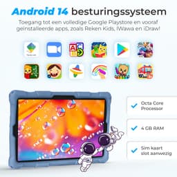 ATouch Kindertablet Tab 10 Pro - Vanaf 3 jaar - Kinder Tablet - 10 Inch - Ouderlijk Toezicht - Tablet Kinderen - 6000 mAh Batterij - Kids Tablet - 128GB+64SD - Octa Core - Navy — thumbnail 3