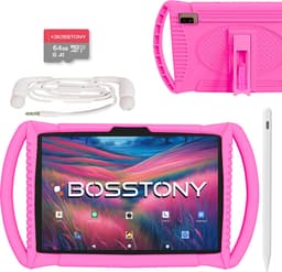 Bosstony Snelle Kids Tablet 10 inch - Ouderlijk Toezicht - 6000mAh Batterij - Android 13 - Incl Beschermpakket - Kindertablet vanaf 3 jaar — thumbnail 1