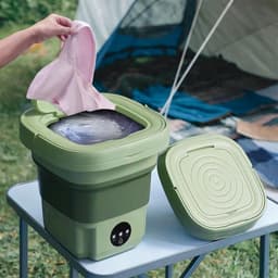 Aqua Laser Mini-wasmachine | Camping-wasmachine | Draagbare mini-wasmachine | Studenten Wasmachine | groen — thumbnail 1