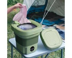 Aqua Laser Mini-wasmachine | Camping-wasmachine | Draagbare mini-wasmachine | Studenten Wasmachine | groen