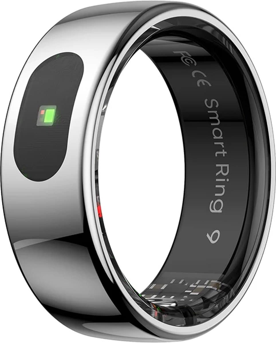 WizBay Premium Select® Smart Ring Zilver - Hartslag, Slaap, Zuurstof - Multi Sport Modi - Oplaadcase - Maat 11 — afbeelding 1