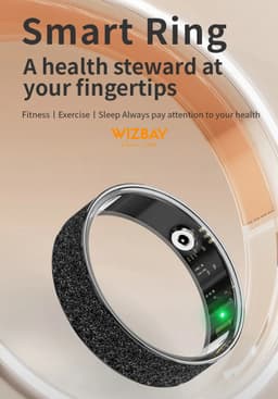 WizBay Premium Select® Zilveren FrostLook Smart Ring Dames Heren - Oplaad Case - Hypoallergeen - Hartslag & Slaap Monitor - IP68 Waterdicht - O2 Meting - Gesture Functie - Multiple Sport Modi - #10 — thumbnail 9