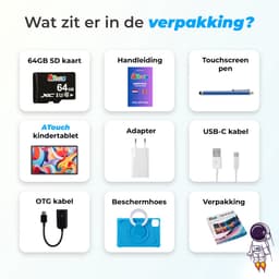 ATouch Kindertablet Tab 10 Plus – Kindertablet Vanaf 3 jaar – Kindertablets 2026 Model – 10 Inch Kids Tablet – Android 15 – Kinder Tablet – Inclusief 64GB+64SD & Screenprotector - Blauw — thumbnail 10