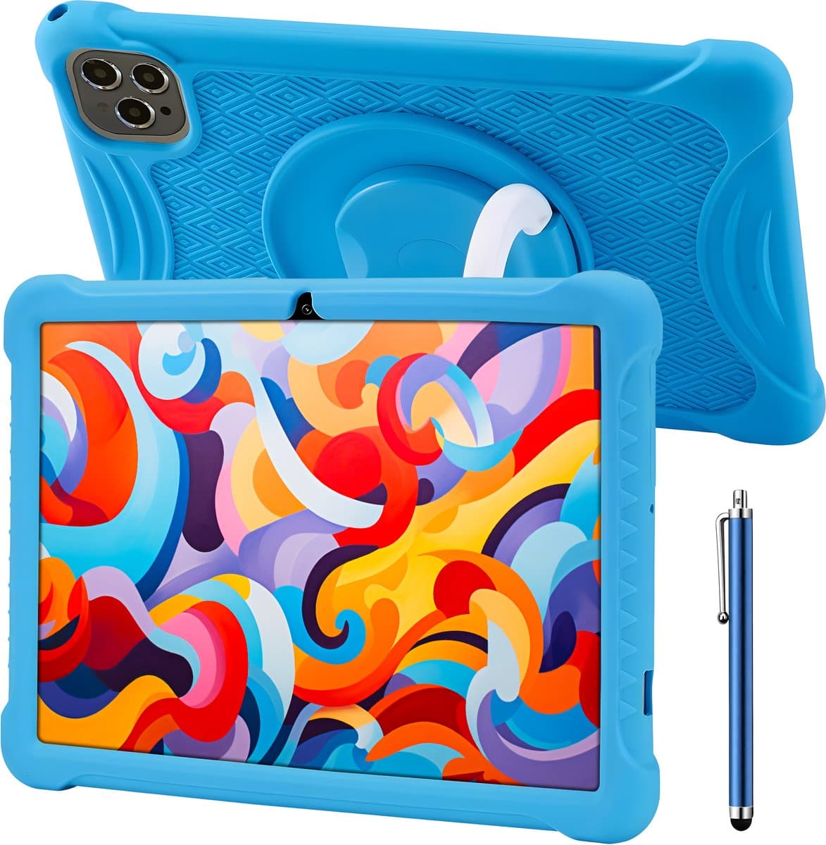 ATouch Kindertablet Tab 10 Plus – Kindertablet Vanaf 3 jaar – Kindertablets 2026 Model – 10 Inch Kids Tablet – Android 15 – Kinder Tablet – Inclusief 64GB+64SD & Screenprotector - Blauw — afbeelding 1