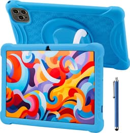 ATouch Kindertablet Tab 10 Plus – Kindertablet Vanaf 3 jaar – Kindertablets 2026 Model – 10 Inch Kids Tablet – Android 15 – Kinder Tablet – Inclusief 64GB+64SD & Screenprotector - Blauw — thumbnail 1