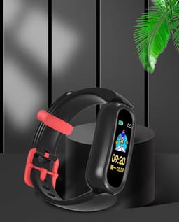 DrPhone KidsTime X13 – Smartwatch Voor Kinderen – IP68 Waterdichte Smartwatch – Hartslagmonitor – Slaapmonitoring – Mobiele App (Alleen voor Android Systeem) - 0.96 Inch TFT Kleurenscherm – Stappenteller – Calorie teller - Zwart — thumbnail 2