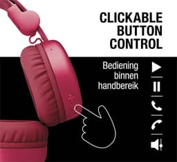 Fresh ‘n Rebel Code Core – Draadloze on-ear koptelefoon – Bluetooth - 30 uur Speeltijd - Rood - Berry Red — thumbnail 4