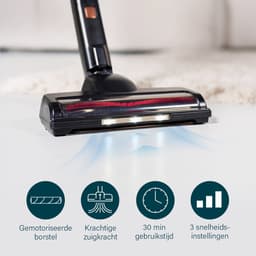 Princess Dynamic Storm Draadloze steelstofzuiger 339390 - 30 min gebruikstijd - Zuigkracht 22000 PA - Parkeerfunctie - Zeer krachtige BLDC motor - 3 snelheden - Zwart - Met extra HEPA-filter — thumbnail 3