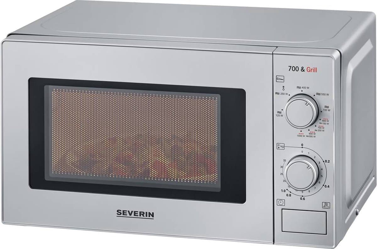Severin MW 7900 - Magnetron met grillfunctie - 20 Liter - Zilver — afbeelding 1