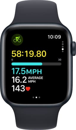 Apple Watch SE 2023 - GPS + Cellular - 44mm Midnight Aluminium Case with Midnight Sport Band - M/L — thumbnail 6