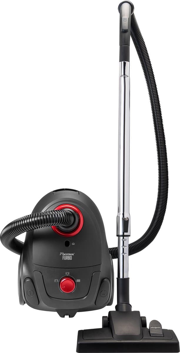 Bestron Stofzuiger met zak - ABG450ZRE - HEPA 12 - Bereik 7,5 m - Incl. 3 stofzuigerzakken - Rood/Zwart - 5 jaar garantie — afbeelding 1