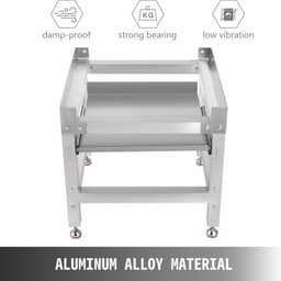 Wasmachineverhoging 136 kg, Wasmachine Verhoger Voetstuk 64 x 64 x 61cmcm, Wasmachine Basisstandaard met 1 Plank, Wasmachine Basis Aluminiumlegering en Roestvrij Staal, Onderstel Voor Wasmachine — thumbnail 2
