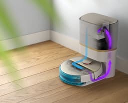Philips HomeRun Aqua 7000 Series XU7100/02 - Robotstofzuiger met Dweilfunctie - Incl. Laadstation - Wit / Goud - App Connected — thumbnail 6