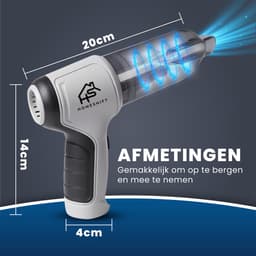 HomeShift® Auto Stofzuiger Draadloos V2 - Kruimelzuiger - Handstofzuiger - Kleine Stofzuiger - Draadloze stofzuiger - Air Duster - Nat & Droog - Grijs — thumbnail 7