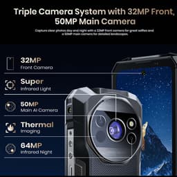 FOSSiBOT F115 Ultra Robuuste Smartphone 5G - 36GB RAM - 256GB ROM - 6.78 inch FHD+ Scherm - 20000 mAh 33W - IP68 Waterdicht Telefoon - Android 16 - 50MP + 36MP Camera, 64MP Nachtzicht - Bluetooth 5.4 - GPS NFC - Zwart — thumbnail 12