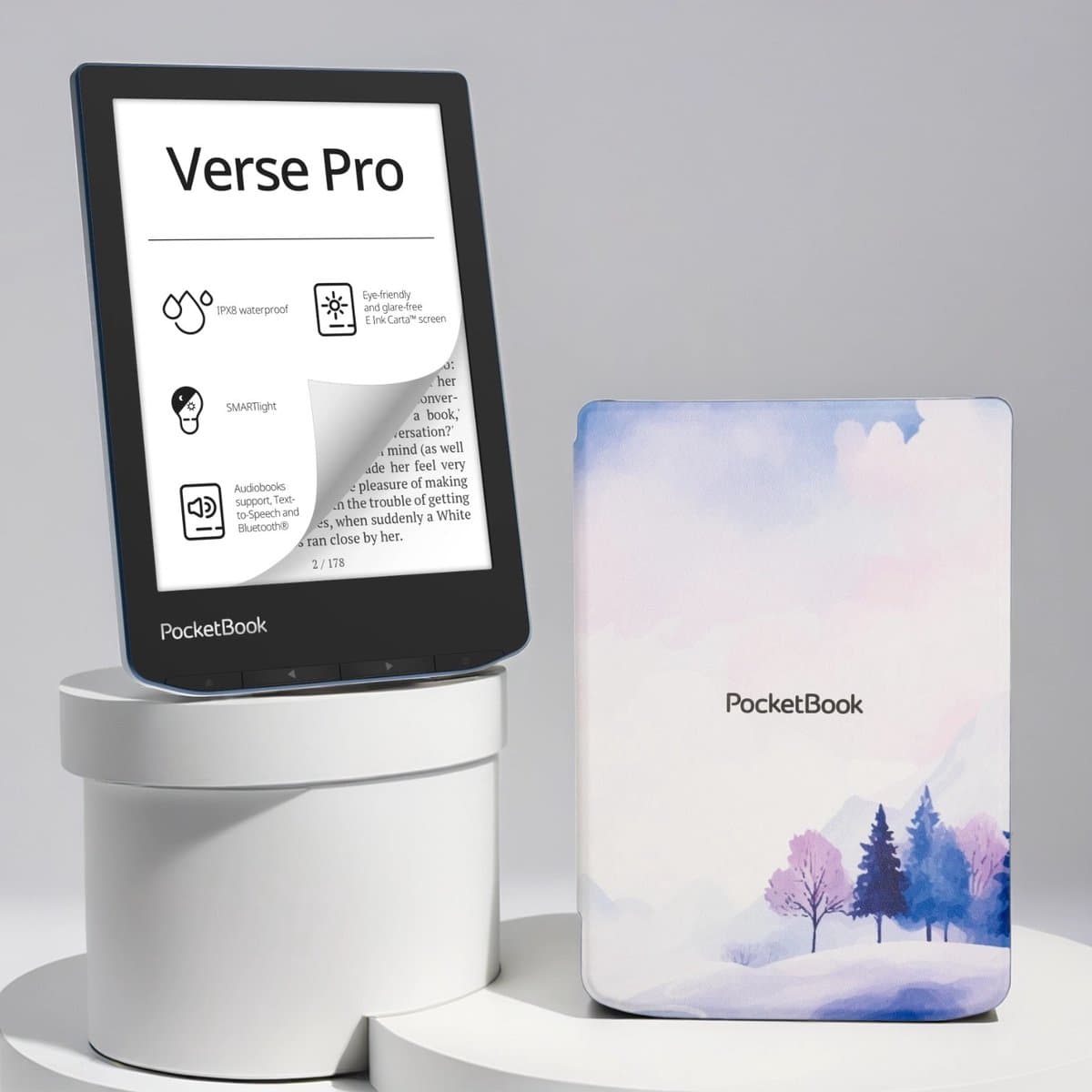 PocketBook Verse Pro Azure e-reader – Inclusief Wintertime Hoesje (shell cover) – Voordeelbundel — afbeelding 1