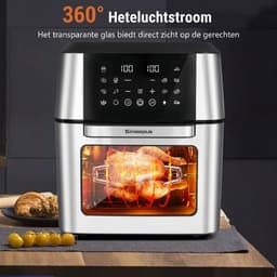 Airfyer - 12liter (L) - Multifunctionele Heteluchtfriteuse - Met LED-touchscreen - 12 in 1 kookfuncties - XXL Capaciteit — thumbnail 4