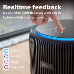 Philips PureProtect 3400 Series - Luchtreiniger en Bevochtiger - CADR 300m3/u - Ruimtes tot 78m2 - 3 Laags HEPA Filtratie - Air+ App - Ultrastil - Nachtlampje - Zwart - AC3421/13 — thumbnail 8