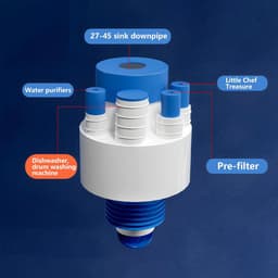 Wasmachine Afvoeradapter - Wasmachine Aansluiting - Wasmachine Installeren - Universele Compatibiliteit - 31 x 21 x 6 cm - Zwart — thumbnail 4