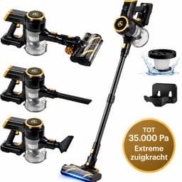 AG4200 Steelstofzuiger Draadloos - Premium Gold - Stofzuiger Zonder Zak - Geschikt voor Dierenharen - Krachtig - Kruimeldief - Draadloze Stofzuigers - Steelstofzuigers - Kruimelzuiger - Compact & Licht - LED verlichting Zuigmond — thumbnail 1