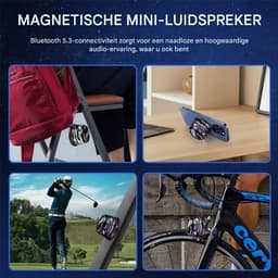 carmdering - Magnetische Bluetooth Luidspreker -draadloze Bluetooth Mini Speaker - Draagbare Speaker - Mini Audio Systeem - Bluetooth 5.3 Connectiviteit - Sterke Magnetische Houder - Duurzaam ABS Materiaal - Ideaal Voor Outdoor Reizen - 1 Stuk — thumbnail 8