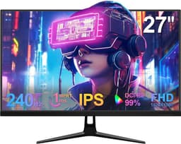 Zyrex® Gaming Monitor 240hz - Gaming Monitor -Zwart - ‎‎16cm x 62cm x 46cm — thumbnail 1