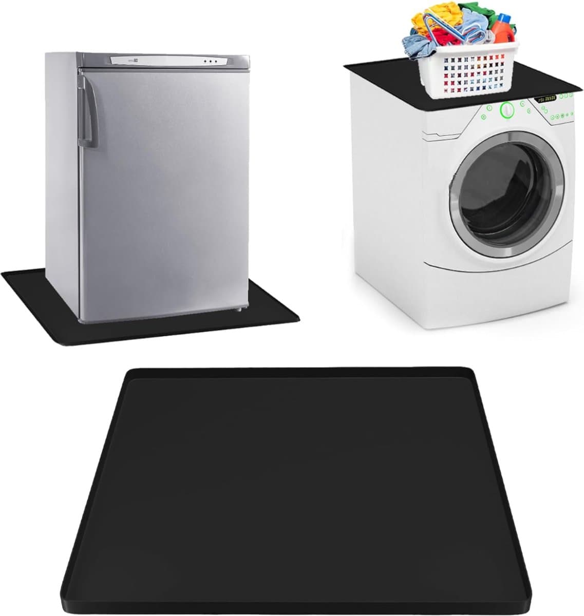 Quvo® Lekbak Wasmachine - Lekbak - Anti Trillingsmat Wasmachine - Lekbak Wasmachine 60x60 x - Grijs - Lekbak Wasmachine Universeel - 60cm x 60cm x 2cm — afbeelding 1