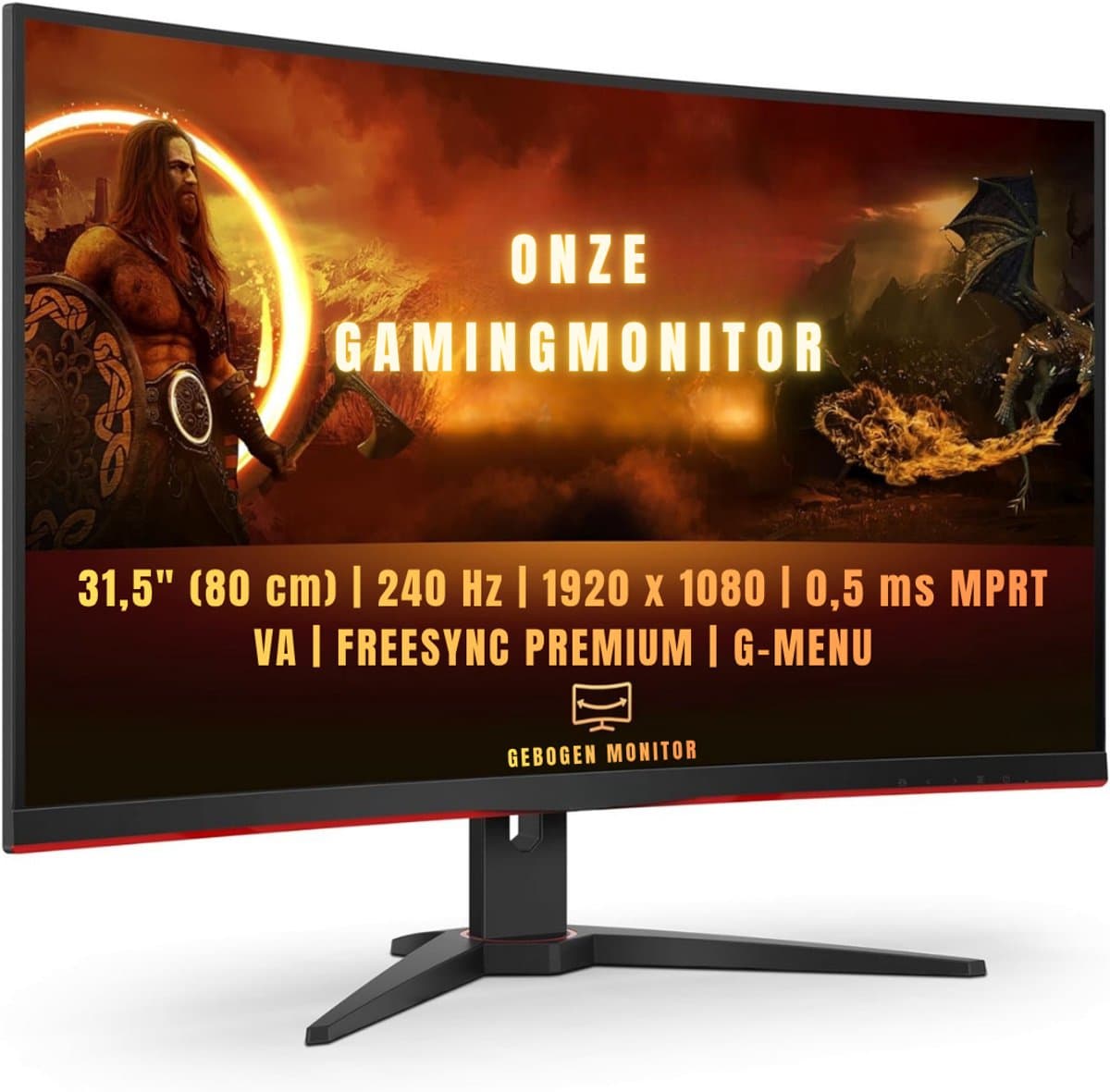 Zyrex® Gaming Monitor 240hz - Gaming Monitor -Zwart - 21cm x 29cm x 10cm — afbeelding 1