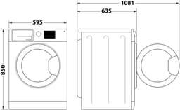 Whirlpool FFD 11489E BV BE wasmachine Voorbelading 9 kg 1351 RPM Wit — thumbnail 9