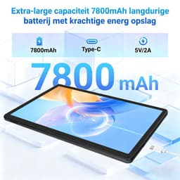 K6PRO Tablet - 11 inch Tablets - 32GB RAM(3G+29GB) - 256GB opslag - 7800mAh - WiFi6 - Bluetooth 5.3 - Zwart — thumbnail 6