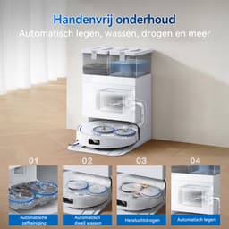 ECOVACS DEEBOT T30e OMNI Robotstofzuiger met dweilfunctie- 25.000 Pa- OZMO Turbo 2.0 dweilen- ZeroTangle 3.0 anti-klit-Triple-V-hoofdborstel- Omni-station-75°C dweilreiniging- Wit — thumbnail 3