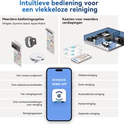 ECOVACS DEEBOT T30e OMNI Robotstofzuiger met dweilfunctie- 25.000 Pa- OZMO Turbo 2.0 dweilen- ZeroTangle 3.0 anti-klit-Triple-V-hoofdborstel- Omni-station-75°C dweilreiniging- Wit — thumbnail 5