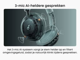 soundcore Space 2 by Anker, Active Noise Cancelling Koptelefoon, Comfortabele Pasvorm, 50H Speeltijd, LDAC Hi-Res Draadloze Audio, Dual Connection, Helderre Gesprekken, Bluetooth 6.1, Nap Mode, Draagdetectie — thumbnail 5