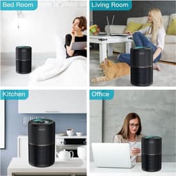 Luchtreiniger met HEPA Filter – Compacte Air Purifier – Voor Schone Lucht in Huis – Stil & Efficiënt – Geschikt voor Slaapkamer & Kantoor — thumbnail 6