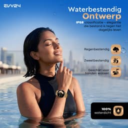 Evy24 Smartwatch Pro 42mm - Smartwatch Dames - Horloge met Belfunctie - Sporthorloge Dames - AMOLED - Bloeddrukmeter - Stappenteller - Android en iOS - Roségold — thumbnail 3