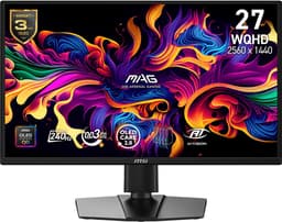 MSI MAG 272QP QD-OLED X24 - QHD OLED Gaming Monitor - 240hz - HDMI 2.1 - USB-hub - USB-C 15w - 27 inch — thumbnail 1