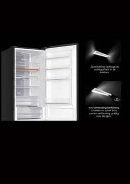 BONN388-NFD-040AIN - Koelvriescombinatie - Zuinig A-Label - 201 cm Hoog - Display - Fast Freeze - Multiflow - 5 Jaar Garantie - 377L - No Frost - Inox — thumbnail 7