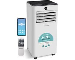 SereneLife Mobiele Airco- 7000 BTU - Airconditioning met WiFi - Air Conditioner met Afvoerslang voor Slaapkamer en Woonkamer