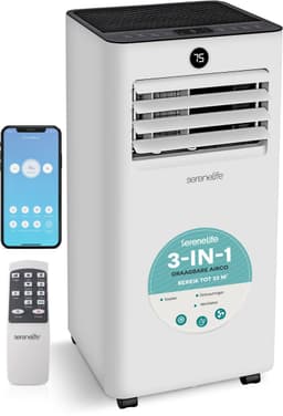SereneLife Mobiele Airco- 7000 BTU - Airconditioning met WiFi - Air Conditioner met Afvoerslang voor Slaapkamer en Woonkamer — thumbnail 1