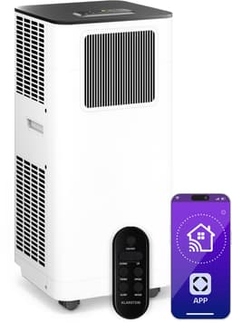 Klarstein Mobiele Airco Breeze Box 1,2 kWh, 3-in-1: koelen, ontvochtigen & ventileren, app & spraakbesturing, energieklasse A, voor ruimtes tot 51 m², vrijstaand met wielen, inclusief raamkit, wit - Airconditioner Mobiele Airconditioner,2 kW — thumbnail 8