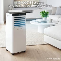 Erikssøn Mobiele Airco - 10.000 BTU - Incl. Raamafdichtingskit - Tot 30m² - 4-in-1 - Airconditioning - Ventilator - Ontvochtiger - Wit — thumbnail 7