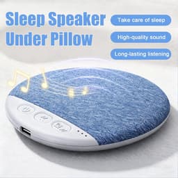 JeiibrZui Slaap Speaker Kussen - Draagbare Bluetooth Luidspreker Met Timer - Witte Ruis Voor Diepe Slaap - Compact Ontwerp - Zwart — thumbnail 6