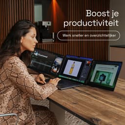 Screenmate® Flip Portable Monitor 15,6” - Draagbare Monitor met Beschermhoes - Extra Scherm Laptop - Draagbaar Beeldscherm - Zwart — thumbnail 6
