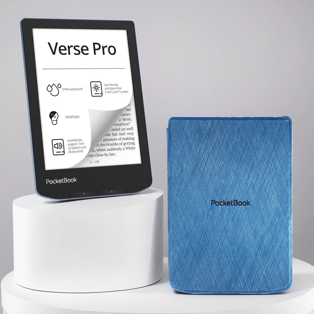 PocketBook Verse Pro Azure e-reader – Inclusief Blauw Hoesje (shell cover) – Voordeelbundel — afbeelding 1