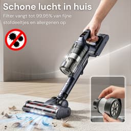 Vesora® 3-in-1 Buigbare Steelstofzuiger Draadloos zonder Zak - FLEX - Draadloze Stofzuiger - Kruimeldief Snoerloos - Vacuum Cleaner - Handstofzuiger - Stofzuiger Steel met Hepa Filter - Stofzuiger Huisdieren - Zakloze Stofzuiger — thumbnail 13