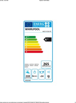 Whirlpool WCIC 3C26 PE-1 inbouw vaatwasser 60 cm + 3 Jaar Gratis Extra Garantie — thumbnail 3