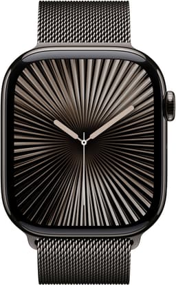 Apple Watch Series 10 - Wifi + 4G - 46mm - Slate Titanium Case met Slate Milanese band - S/M — thumbnail 3